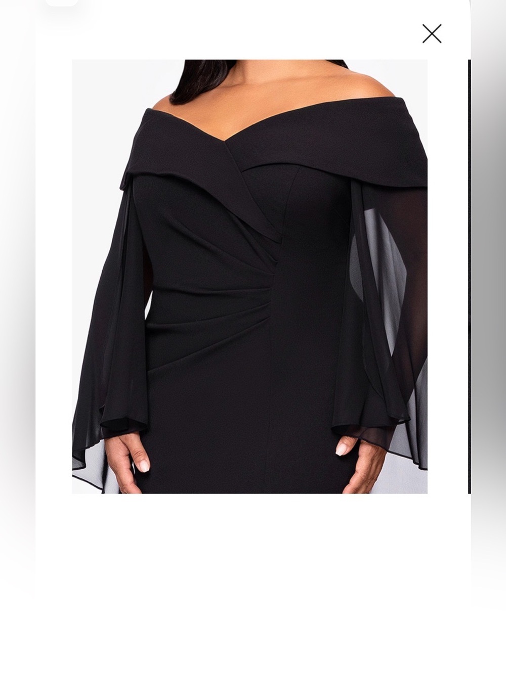 XSCAPE
Plus-Size Long Caped Scuba Dress - Picture 6 of 7